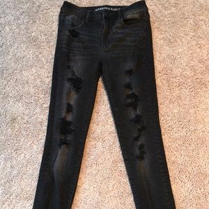 American Eagle Black Hi-Rise Jegging